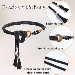 2 ceinture à chaîne en coton tissé à la main&nbsp;AJEW-CP0010-56B