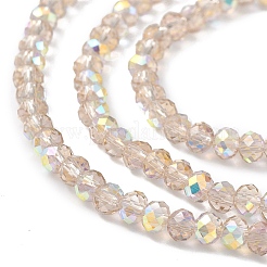 Прозрачные стеклянные бусины гальваническим пряди EGLA-F156-AB03