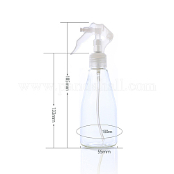 200ml透明ペットプラスチックトリガースプレーボトル  液体詰め替え容器  ppプラスチックスプレー付き  ホワイト  18.5cm  ボトル（キャップなし）：13.3x5.5cm  容量：200ml（6.76液量オンス）
