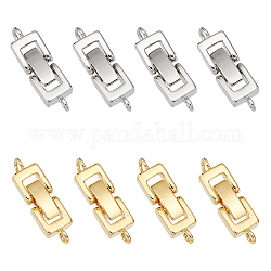 Superfindings 12 juegos de latón dorado plateado doblar los extremos del cable terminadores puntas de los extremos engarzados con cierres  de pinza de langosta para hacer joyas de 24x7x4 mm