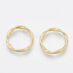 Anelli di collegamento in lega a superficie liscia, anello, colore oro opaco, 16x2mm