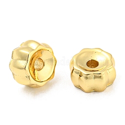 Perline di ottone ecocompatibili con placcatura a cremagliera,  cadmio& piombo libero, rondelle, vero placcato oro 18k, 7~7.5x4mm, Foro: 1.8 mm