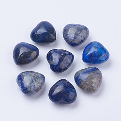 Pietre d'amore del cuore di lapislazzuli naturali, pietre di palma tascabili per il bilanciamento del reiki, 25~26x25~25.5x14~15mm