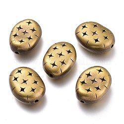 Perles ovales en plastique CCB, bronze antique, 33x24x13mm, Trou: 3mm