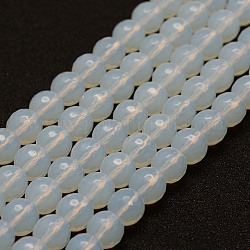 Opalite Perlenstränge, Runde, facettiert, 8 mm, Bohrung: 1 mm, ca. 49 Stk. / Strang, 14.9 Zoll (38 cm)