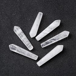 Perle di cristallo di quarzo naturale appuntite, cristallo di rocca, Senza Buco / undrilled, proiettile, pietre curative, bacchetta per terapia di meditazione per il bilanciamento dell'energia reiki, 50x11x10mm
