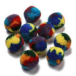 Bolas de pompones de algodon, para aretes y sombreros accesorios de joyería diy, redondo, colorido, 2.85~3 cm
