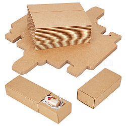 Caja de cajón de papel kraft pandahall elite, Rectángulo, bronceado, 12.2x5.3x3.7 cm