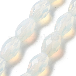 Perline Opalite fili, riso sfaccettato, 12.5x8mm, Foro: 1.2 mm, circa 16pcs/filo, 7.68 pollice (19.5 cm)