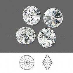 Cabujones de Diamante de imitación cristal austriaco, 1122, rivoli chaton, facetados, Aluminio, 001 _crystal, 6.14~6.32mm