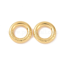 Placcatura ionica (ip) 304 anelli di collegamento in acciaio inossidabile, anelli rotondi, mezzo strutturato, oro, 15x3mm, diametro interno: 8mm