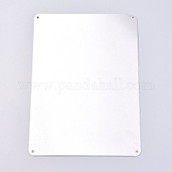 Fogli bianchi di alluminio, bianco, 25x18x0.08cm, Foro: 4 mm