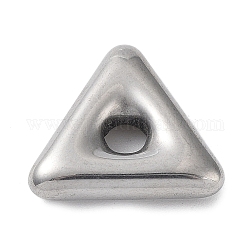 304ステンレス鋼スペーサービーズ  三角形  ステンレス鋼色  16.5x18.5x4.5mm  穴：4mm