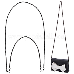 Wadorn 2 pz 2 cinturini per borsa a catena in ferro stile grano, con ganci girevoli in lega, canna di fucile, 61~120cm, 1pcs / style