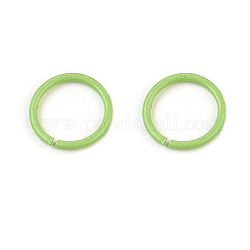 Anillos de salto de hierro, anillos del salto abiertos, verde césped, 18 calibre, 10x1mm, diámetro interior: 8 mm