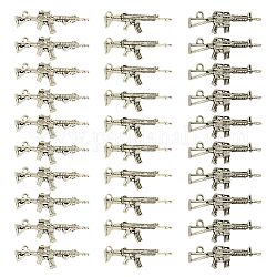SUNNYCLUE 30Pcs 3 Styles Gun Pistol Revolver Weapon Rifle Charms Pendants Craft Supplies Bow Arrow Charms Pendant for DIY Bracelet Jewelry Finding Making Accessory