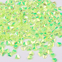 ネイルアート用品レーザーオーロラカラーグリッター  マニキュアスパンコール  キラキラネイルスパンコール  ダイヤモンド形状  芝生の緑  3.5x3.5x0.7mm