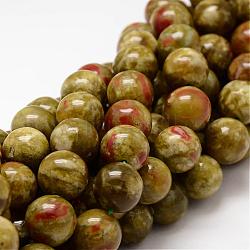 Runde natürlichen Drachenblut Jaspis Perlen Stränge, 8 mm, Bohrung: 1 mm, ca. 48 Stk. / Strang, 15.75 Zoll