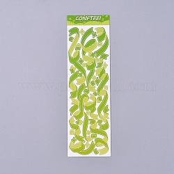 Декоративные наклейки наклейки, diy handmade альбомы альбомов для вырезок, зелёные, 165x50x0.5 мм, картина: 6~72 мм