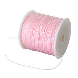 Hilo de nylon trenzada, Cordón de anudar chino cordón de abalorios para hacer joyas de abalorios, rosa, 0.8mm, aproximamente 100 yardas / rodillo
