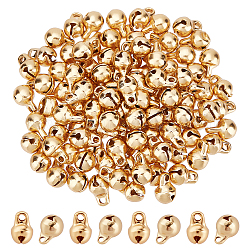 Unicraftale über 100 stücke echt 18 karat gold jingle kleine glocke edelstahl charms mini glocke charms runde weihnachtsglocken für diy handwerk schmuck machen7.5x5x5mm