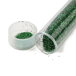 プラスチックグリッターパウダーフィラー  UVレジン封入パーツ  エポキシ樹脂モールド充填材  DIYレジンクラフト作りに  濃い緑  75.5x12mm