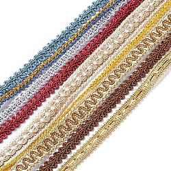 Polyesterband, Blume, Mischfarbe, 1/4~3/4 Zoll (7~19 mm), 2 Meter/Stk