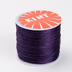 Runde gewachsten Polyester Schnüre, lila, 0.45 mm, ca. 174.97 Yard (160m)/Rolle
