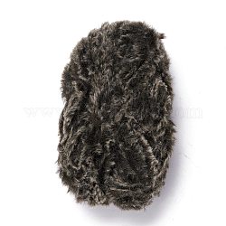 Пряжа из полиэстера и нейлона, имитация меха норковая шерсть, для вязания мягкого шарфа своими руками, темно-серый, 4.5 мм