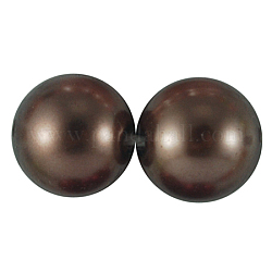 20MM Chunky Bubblegum Acrylic Pearl Round Beads For DIY Jewelry and Bracelets, Coffee, Hole: 2mm