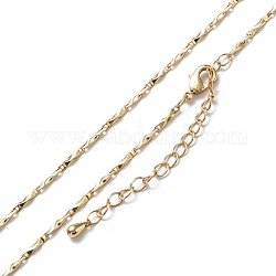 Collane di ottone catena a maglia, placcato di lunga durata, vero placcato oro 18k, 16.54 pollice (42 cm)