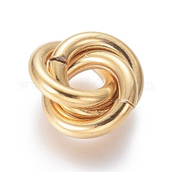 304 Edelstahl verbindet Ringe, verriegelungsring, für bildende Halskette, golden, 13.5x12x4.5 mm, Ring: 10x2 mm, Innendurchmesser: 6 mm