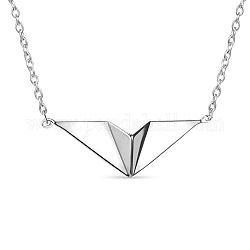 Ожерелье shegrace sweet and lovely 925 из стерлингового серебра, с оригами плоскости подвески, серебряные, 15.7 дюйм