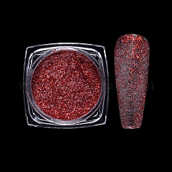 Блеск для ногтей, звездное небо / зеркальный эффект, блестящее украшение ногтей, средне фиолетовый красный, коробка: 30x30x16.5 мм