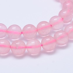 Natürliche madagascar Rosenquarz Perlen Strads, Klasse AA, Runde, 12 mm, Bohrung: 1 mm, ca. 32 Stk. / Strang, 15.5 Zoll