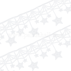Лента из полиэстера fingerinspire для изготовления ювелирных изделий, звезда, белые, 4 дюйм (100 мм), около 7.5 ярда
