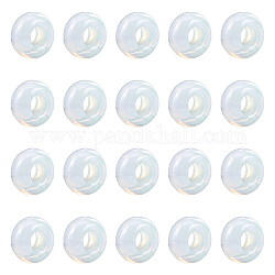 Perle europee opalite, perline con foro grande, rondelle, 14x8mm, Foro: 6 mm, 30pcs/scatola