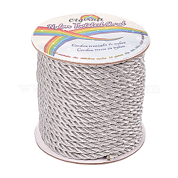 Hilo de nailon olycraft, cuerda retorcida, plata, 5mm, aproximamente 30yards / rodillo (27.432 m / rollo)