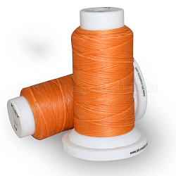Плоским воском полиэфирного корда, для шитья кожи, темно-оранжевый, 0.8 мм, около 54.68 ярда (50 м) / рулон