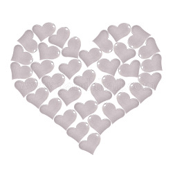 PandaHall Elite 30 pcs Heart Shape 304 Stainless Steel Blank Stamping Tag Pendants with 2mm Hole for Earring Bracelet Necklace Pendant Charm Jewelry Making