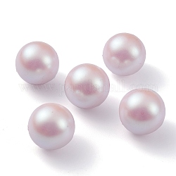 Perline di plastica pom, imitazione perla, Centro forato, tondo, roso, 13.6mm, Foro: 1.2 mm