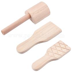 Olycraft деревянная керамика резьба по глине изогнутый инструмент трещотки, инструменты для лепки поделок, разноцветные, 19.5x6.55x1.4 см