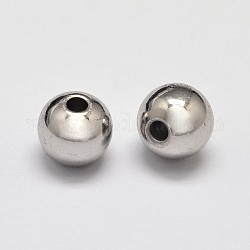 Rack Plating and Vacuum Plating Brass Round Spacer Beads, Cadmium Free & Lead Free, Platinum, 3mm, Hole: 1mm