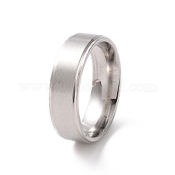 201 anneau simple en acier inoxydable pour femme, couleur inoxydable, diamètre intérieur: 17 mm