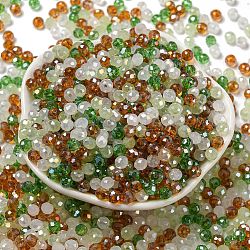 Perle di vetro, sfaccettato, rondelle, verde mare scuro, 4x3mm, Foro: 0.4 mm, circa 820pcs/60g