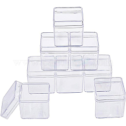 Benecreat 18 упаковка квадратная высокая прозрачность пластиковые контейнеры для хранения бусинок коробка для косметических принадлежностей, крошечный шарик, ювелирные изделия, и другие мелкие предметы - 4 см x 4 см x 4 см (1.57x1.57x1.57 дюйма)