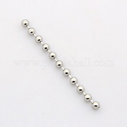 304 Stainless Steel Ball Chains, with Spool, Stainless Steel Color, 4mm