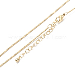 Colliers avec chaîne de serpent en laiton, Plaqué longue durée, véritable 18k plaqué or, 16.34 pouce (41.5 cm)