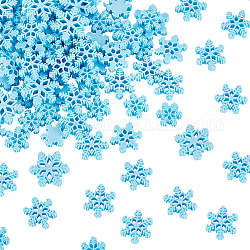 Cabochon in resina opaca a tema natalizio olycraft 100pcc 3 stili, fiocco di neve, dodger blu, 17~24x18~26.5x4.5mm
