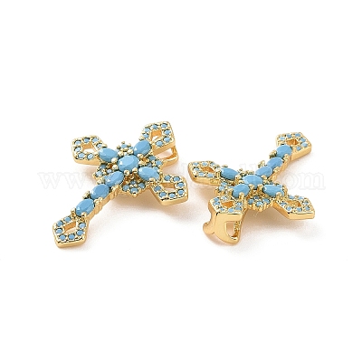 Стойки обшивки латунь микро проложить Циркон подвеску KK-C008-32G-01-1